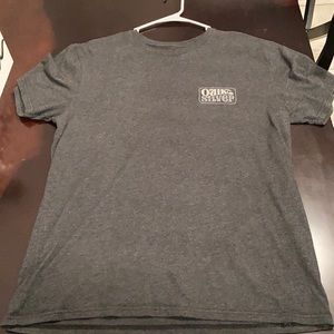 Quick Silver charcoal gray short sleeve t-shirt.